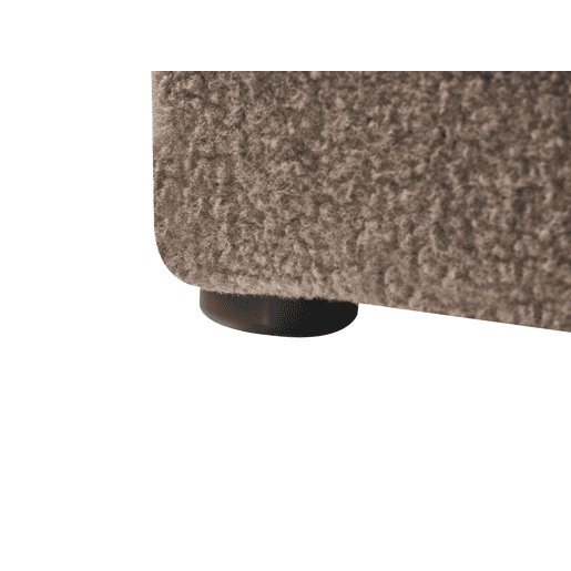 Cama baú sem cabeceira Bouclé DINAN 90 x 200 cm Taupe