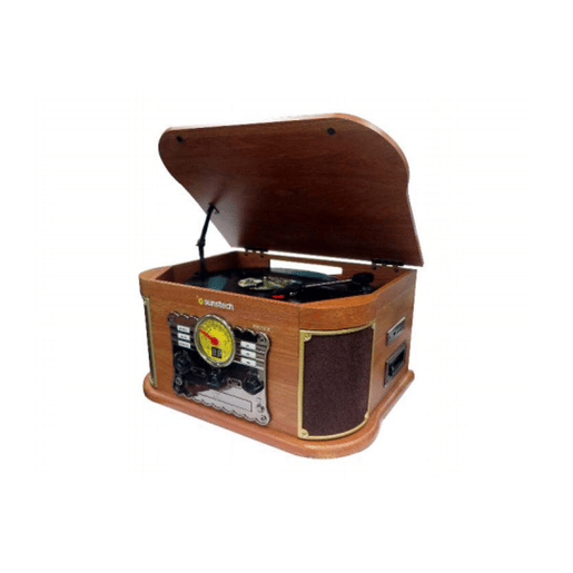 Jukebox Sunstech PXRC52CDWD Castanho Madeira