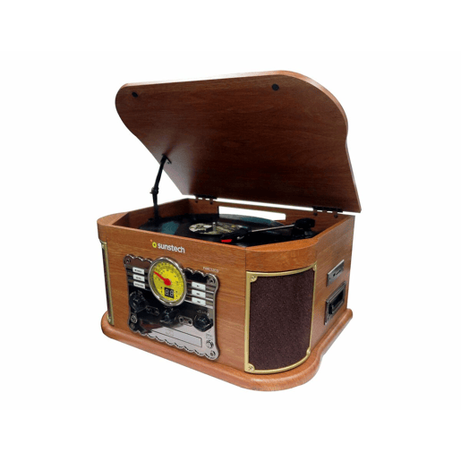 Jukebox Sunstech PXRC52CDWD Castanho Madeira