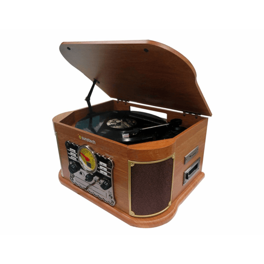 Jukebox Sunstech PXRC52CDWD Castanho Madeira