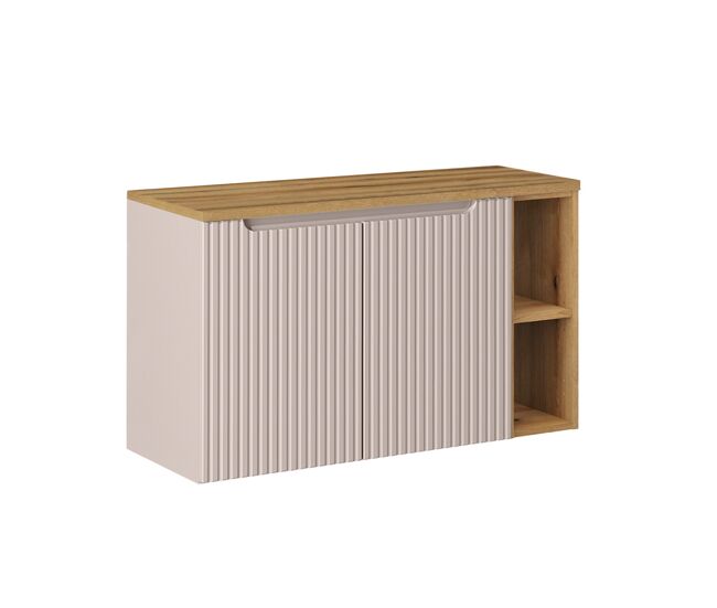 Mueble bajo lavabo 100cm 2 puertas 2 compartimientos riva cachemira y madera