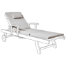 Almofada para espreguiçadeira TOSCANAJAVAAMANTEA PREMIUM 189 x 58 cm Cinzento claro