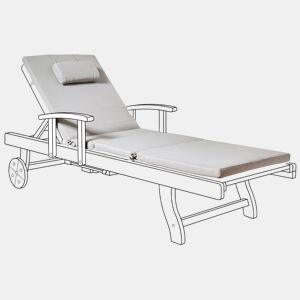 Almofada para espreguiçadeira TOSCANAJAVAAMANTEA PREMIUM 189 x 58 cm Cinzento claro