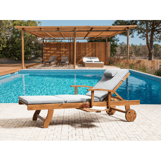 Almofada para espreguiçadeira TOSCANAJAVAAMANTEA PREMIUM 189 x 58 cm Cinzento claro