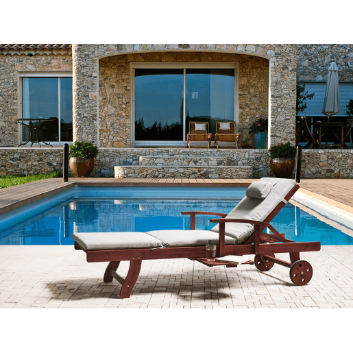 Almofada para espreguiçadeira TOSCANAJAVAAMANTEA PREMIUM 189 x 58 cm Cinzento claro