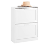 SoBuy Sapateira com 2 abas, organizador de sapatos para armário de entrada, 60 x 25 x 80 cm, branco FSR137-W