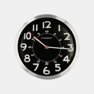 Relógio de Parede Q-Connect KF16948 Preto Ø 25 cm Metal
