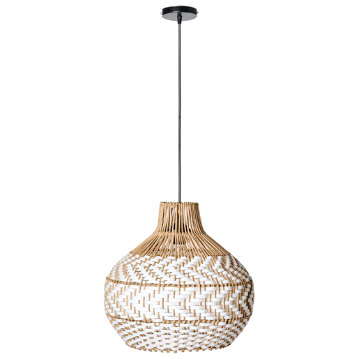 Candeeiro suspenso YAUCO Rattan Branco