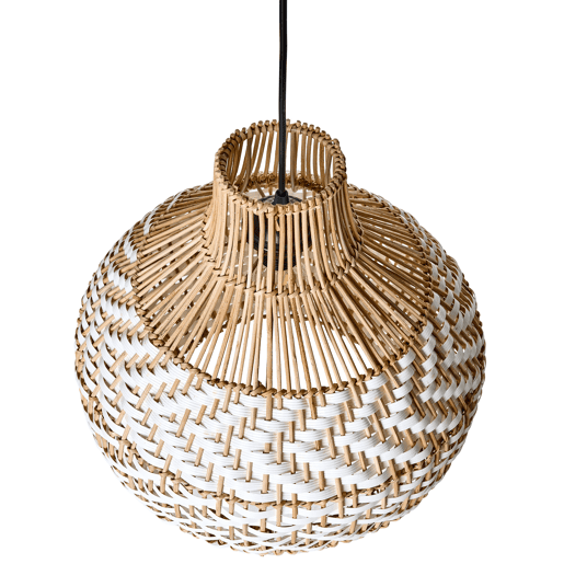 Candeeiro suspenso YAUCO Rattan Branco