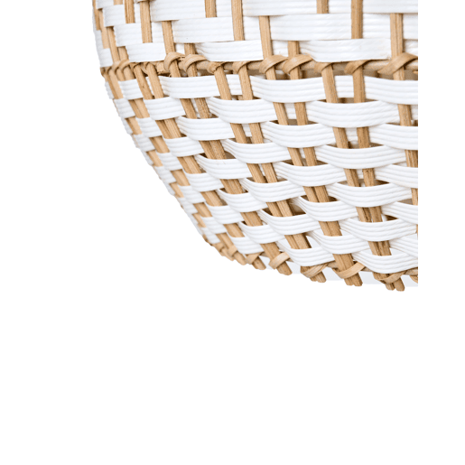 Candeeiro suspenso YAUCO Rattan Branco