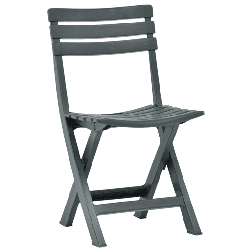 vidaXL Cadeiras de jardim dobráveis 2 pcs plástico verde