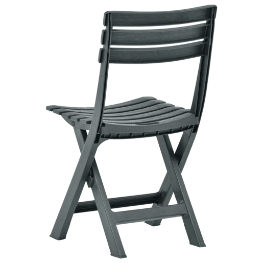 vidaXL Cadeiras de jardim dobráveis 2 pcs plástico verde