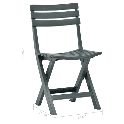 vidaXL Cadeiras de jardim dobráveis 2 pcs plástico verde
