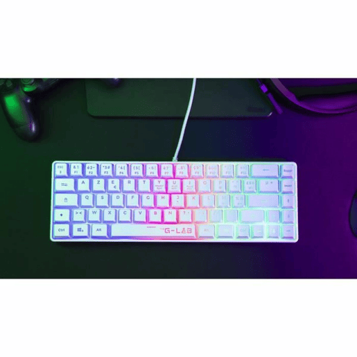 Teclado Bluetooth The G-Lab Azerty Francês Branco Teclado Bluetooth The G-Lab Azerty Francês Branco
