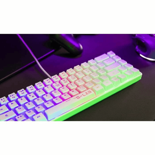 Teclado Bluetooth The G-Lab Azerty Francês Branco Teclado Bluetooth The G-Lab Azerty Francês Branco