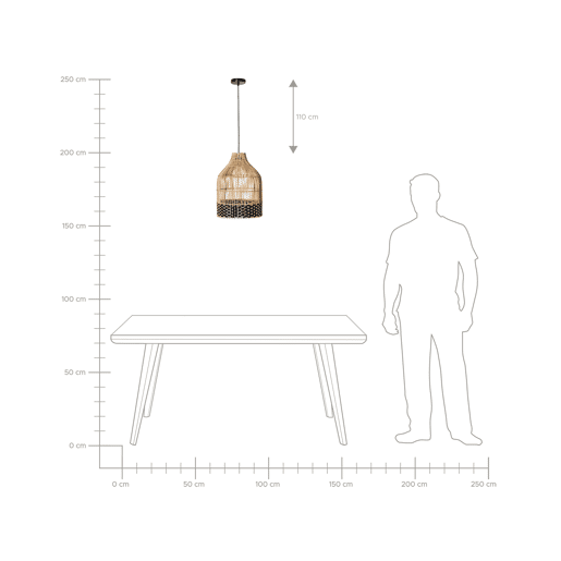 Candeeiro suspenso GILO Rattan Natural Candeeiro suspenso GILO Rattan Natural