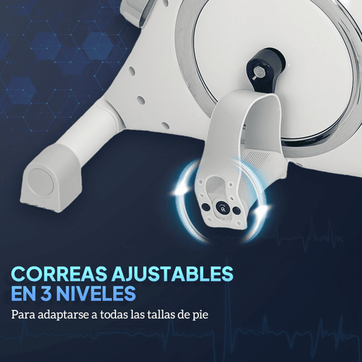 SPORTNOW Mini Bicicleta Estática com Resistência Magnética de 8 Níveis Ecrã LCD e Pedais Antiderrapantes para Exercitar Braços e Pernas Pedaleador para Casa Escritório Branco