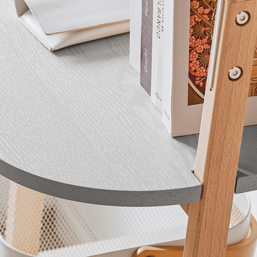 SoBuy Estante com 4 níveis em formato de escada, estante multifunções com estrutura resistente para sala de estar, escritório e quarto, cinzenta HSTR02-K-HG