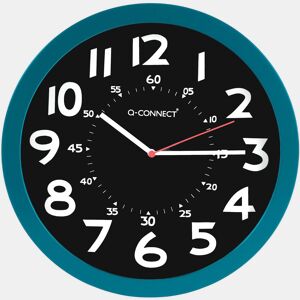 Relógio de Parede Q-Connect KF11214 Ø 30 cm Azul Alumínio Plástico Moderno