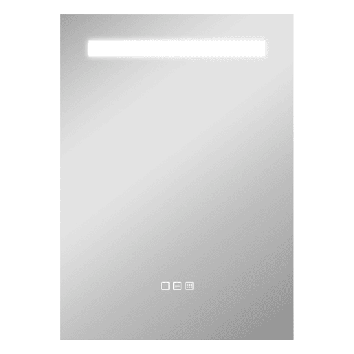 HOMCOM Espelho de Casa de Banho com Luz LED 70x50 cm Espelho de Casa de Banho de Parede com 3 Cores de Luz Função Antiembaciamento Função de Memória IP44