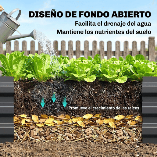 Outsunny Floreira Grande para Exterior Retangular em Aço Galvanizado, Horta Urbana para Plantas, Canteiro Grande com Base Aberta, Resistente às Intempéries, 241x90,5x30 cm, Cinzento