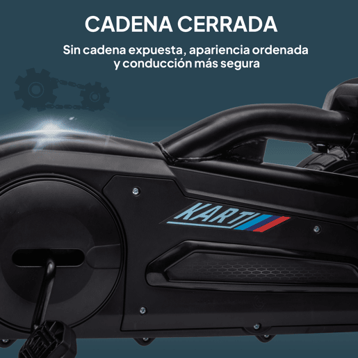 HOMCOM Kart a Pedais Infantil Kart a Pedais para Crianças de 3-8 Anos com Assento Ajustável em 4 Posições, Travão de Mão e Rodas de EVA Carga 30 kg Preto
