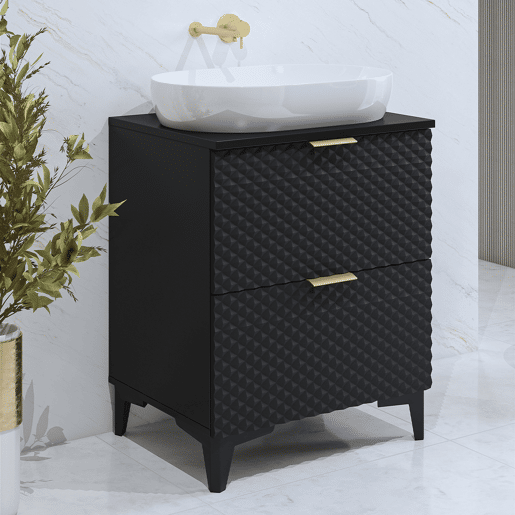 Móvel toucador 60cm com pés Cléa Preto Móvel toucador 60cm com pés Cléa Preto