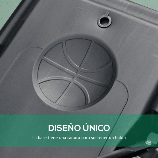 HOMCOM Cesta de Basquetebol de Exterior com Altura Ajustável 220-365 cm Aro de Basquetebol com Suporte Cesta de Basquetebol com Rodas Base Recarregável Preto