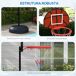 Canasta de Baloncesto Acero, PE SPORTNOW Canasta de Baloncesto Acero, PE SPORTNOW Negro