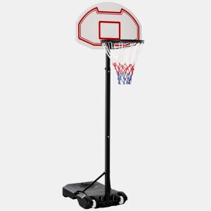 HOMCOM Cesto de Basquetebol com Altura Ajustável de 155-210 cm Cesto Portátil com Rodas de Transporte e Base Recheável com Água 30 kg ou Areia 35 kg para Crianças e Adultos Interior Exterior Multicolor