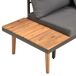 Set de muebles de jardín 4 piezas con cojines madera de acacia Set de muebles de jardín 4 piezas con cojines madera de acacia Gris
