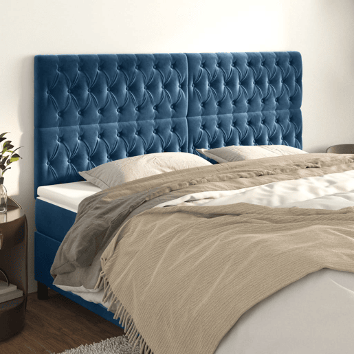vidaXL Cabeceira Azul Escuro 180x7x118128 cm Veludo vidaXL Cabeceira Azul Escuro 180x7x118128 cm Veludo