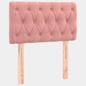 vidaXL Cabeceira de cama veludo 80x7x7888 cm rosa