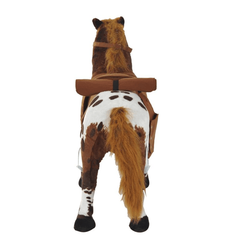 HOMCOM Cavalo de Brinquedo para Crianças acima de 3 Anos com Sons Realistas 85x28x60 cm Marrom