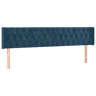 vidaXL Cabeceira de cama 2 pcs veludo 90x7x7888 cm azul-escuro