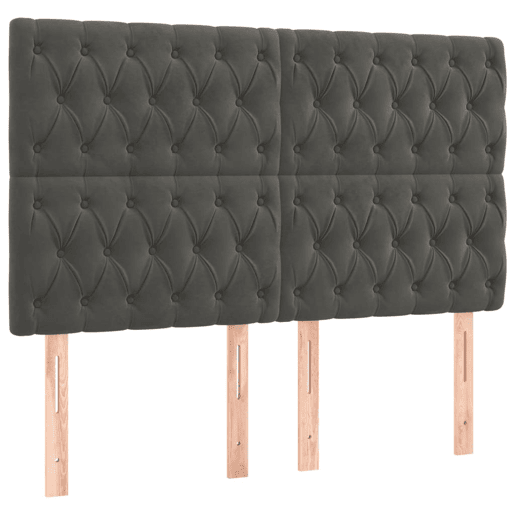 vidaXL Cabeceira Cinza Escuro 160x7x118128 cm Veludo vidaXL Cabeceira Cinza Escuro 160x7x118128 cm Veludo