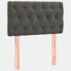 vidaXL Cabeceira de cama veludo 80x7x7888 cm cinzento-escuro