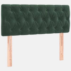 vidaXL Cabeceira de cama veludo 100x7x7888 cm verde-escuro