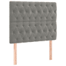 vidaXL Cabeceira Cinza Claro 100x7x118128 cm Veludo