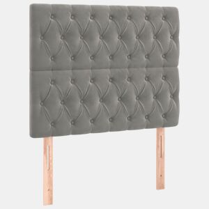 vidaXL Cabeceira Cinza Claro 100x7x118128 cm Veludo
