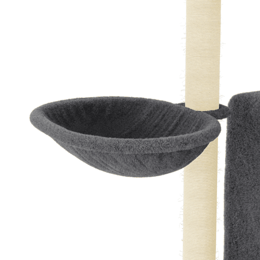 vidaXL Árvore gatos c postes arranhadores sisal 96,5 cm cinza-escuro vidaXL Árvore gatos c postes arranhadores sisal 96,5 cm cinza-escuro