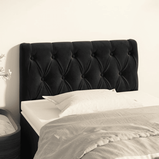 vidaXL Cabeceira de cama veludo 80x7x7888 cm preto vidaXL Cabeceira de cama veludo 80x7x7888 cm preto
