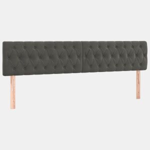 vidaXL Cabeceira de cama 2 pcs veludo 90x7x7888 cm cinzento-escuro