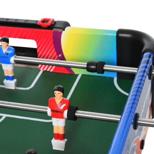 HOMCOM Mesa Multi-Jogos Dobrável Mesa de Jogos Desenho 4 em 1 Matraquilhos Hóquei de Mesa Bilhar Pingue-Pongue e Acessórios Incluídos 86,5x43,5x64 cm Multicor