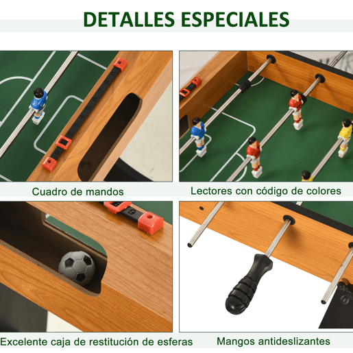 HOMCOM Mesa de Matraquilho Dobrável Matraquilho com 22 Jogadores e 2 Placares para Crianças e Adultos 98x42x62, cm Madeira e Preto