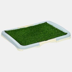 PawHut Sanita para Cães com Relva Artificial Grade e Bandeja Desmontável para Adestramento de Cães em Exterior e Interior 63x48,5x6 cm Multicor