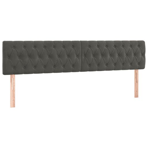 vidaXL Cabeceira de cama 2 pcs veludo 100x7x7888 cm cinzento-escuro