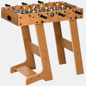 HOMCOM Mesa de Matraquilho para Crianças e Adultos Matraquilho 69x37x70cm com 2 Bolas 6 Hastes Metálicas 2 Placares de Pontos 18 Jogadores Pés Dobrável para Familias Festas Madeira