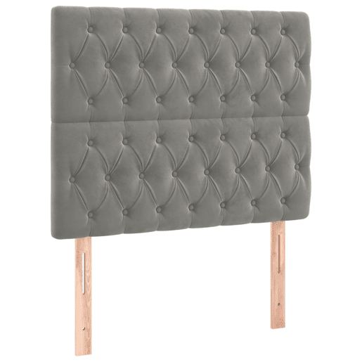vidaXL Cabeceira Cinza Claro 90x7x118128 cm Veludo