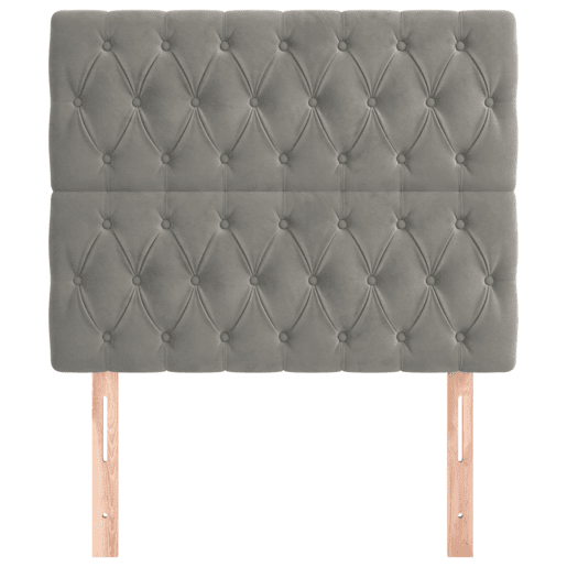 vidaXL Cabeceira Cinza Claro 90x7x118128 cm Veludo